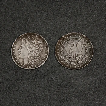 1 Adet 1888 Çelik Morgan Dolar Sihirli Hileler (3.8 cm Dia) hatıra parası Sahne Emilebilir Illusion Görünen / Kaybolan