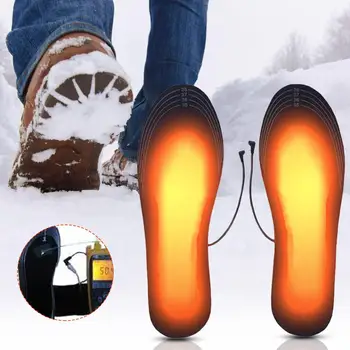 1 Çift USB Isıtmalı Ayakkabı Tabanlık Ayak isıtma pedi Ayak İsıtıcı Çorap Pad Mat Kış Açık Spor Isıtma Tabanlık Kış Sıcak Tabanı