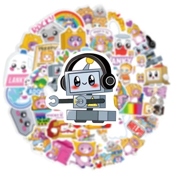 10/30/50 ADET Sevimli Lankybox Anime Karikatür Çıkartmalar DIY Seyahat Bagaj Gitar Buzdolabı Dizüstü Serin Graffiti su geçirmez etiket Hediye