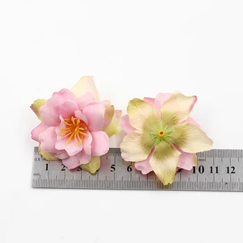 10 adet / grup 5cm Orkide İpek yapay çiçek Düğün Parti Ev Dekor DIY Çelenk Karalama Defteri Hediye Kutusu Zanaat Sahte Çiçek
