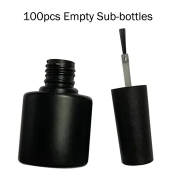 100 adet Özel tırnak jeli Şişe Boş Alt şişeler İçin Kullanılan Dağıtım UV Jel tırnak jeli Lehçe Manikür Araçları