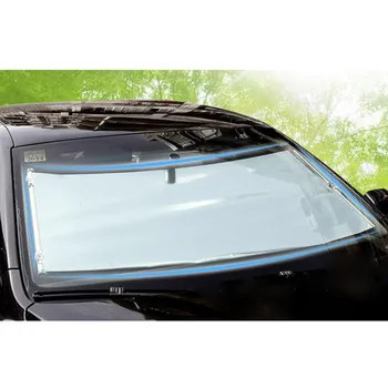 1450mm Geri Çekilebilir araç ön camı Güneşlik Güneş Gölge Otomatik Ön Arka güneşlikler Güneş shades Anti UV Güneş Şemsiyeleri Fan Şeklinde