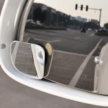 2 Adet Popüler Araba Temizle Araba Dikiz 360 Dönen Ayna Güvenlik Geniş Açı Yuvarlak Dışbükey Kör Nokta Ayna Park Aksesuarları