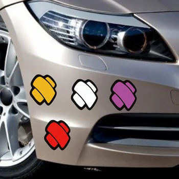 2 Takım Komik Yaratıcı Kir dayanıklı Şekil Kapak Yama Macun Dekoratif Çıkartması Araba Sticker Araba Otomotiv