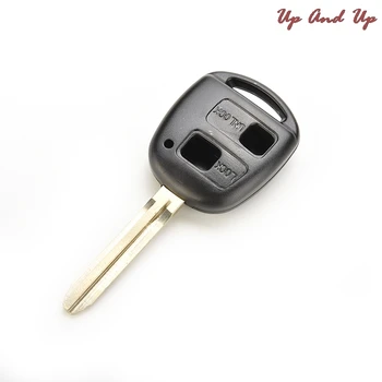 2016 Uzaktan Anahtar Shell Kılıf Toyota Avensis Yaris Auris 2 Düğmeler Anahtar Kapak Düğme PadUncut Yedek Siyah