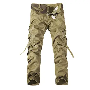 2019 yeni Marka erkek Askeri kamuflajlı kargo pantolon Artı Boyutu Çok cep Tulum Casual Baggy Kamuflaj Pantolon Erkekler