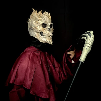 2022 Korku Cadılar Bayramı İskelet Maskesi Kafatası Savaşçı Maskesi Ölüm Kafatası Maskesi Şeytan Kafatası Korku Parti Maskesi Dans Balo Maskeleri