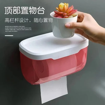 2022NEW rulo kağıt havlu tutucu Kutusu Su Geçirmez Depolama Tuvalet Kağıdı Depolama Rafı Kağıt Havlu Mutfak Banyo saklama kutusu