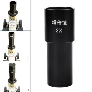 2X Bio-mikroskop Barlow Lens Monte Biyolojik Mikroskop Mercek Adaptörü Boyutu 23.2 mm