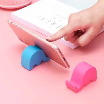 2x Sevimli Karikatür Mini Fil telefon tutucu Çok Fonksiyonlu Masaüstü Standı Tablet PC Tutucular Akıllı Telefonlar Montaj Taşınabilir döner bağlantı ayağı