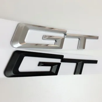 3D ABS Siyah Krom Araba Harfler Arka Bagaj Rozeti GT Amblemi Logosu Yazı Çıkartmaları BMW 3 5 6 GT F34 F07 G32 Aksesuarları