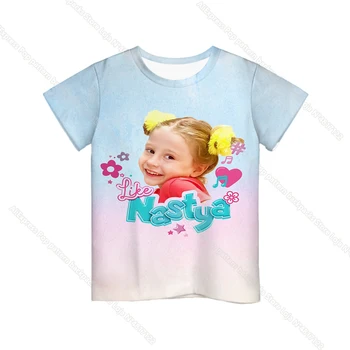 3d Gibi Nastya T-shirt Çocuk Gömlek Karikatür Tshirt Baskılı Harajuku Sevimli T Shirt Erkek Kız Giyim Yaz Serin Üstleri
