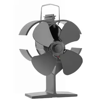 4 Bıçaklı şömine Fan kendi kendine çalışan aşırı ısınma koruması ısı sobası fanı odun yanan şömine Fan ev verimli ısı dağıtıcı