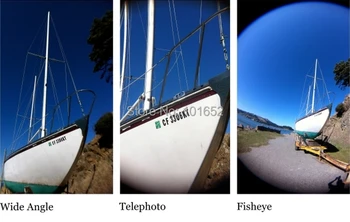 4 in 1 Evrensel 2X Teleskop+ Geniş Açı + Marco + Balıkgözü Balık Gözü Lens iPhone HTC Sony Z2 Cep Telefonları CL-85-2X