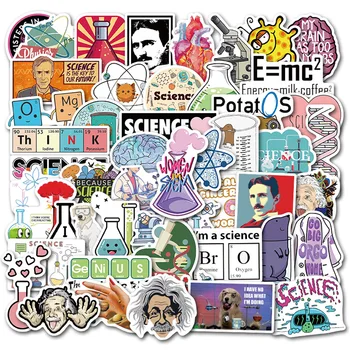 50 ADET Kimyasal Deneyler Denklemi Beyin Bilim Laboratuvarı Çıkartmalar Dizüstü Kaykay Bagaj Araba Styling Doodle Çıkartmaları