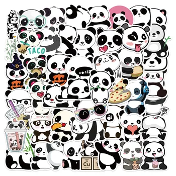 50 ADET Sevimli Hayvanlar Panda Çıkartmalar Dizüstü Motosiklet Kaykay Bilgisayar Çıkartması Karikatür Bagaj Hayvan çıkartma F4