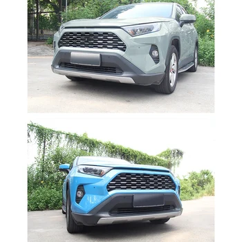 54 ADET Paslanmaz Çelik Ön İzgara Sticker Trim Toyota Rav 4 için Rav4 2019 2020 2021 Araba Styling