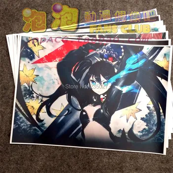 8 adet / takım Anime Siyah Kaya Shooter poster Kuroi Mato Takanashi Yomi oturma odası ıçin duvar resimleri A3 Film afişleri hediyeler
