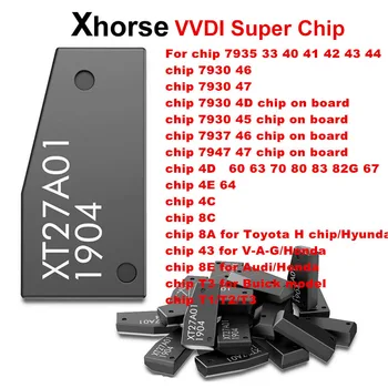 AC070022 Xhorse VVDI Süper Çip XT27A01 XT27A66 Transponder ID46 40 43 4D 8C 8A T347 için VVDI2 VVDI Anahtar Aracı Mını Anahtar Aracı