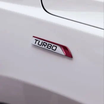 Araba kişilik metal modifikasyon aksesuarları araba logosu turbo basınç 3D stereo araba çıkartmaları bıçak yan kuyruk gövde vücut çıkartmaları