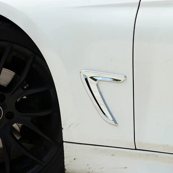 Araba Yan Havalandırma Hava Akış Çamurluk Emme Kapağı Tekerlek Ön tampon çıkartması BMW 3 GT İçin F34 2013-2017 ABS Karbon Fiber Parlak Siyah