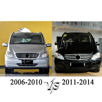 Araba Ön Yarış Facelift Merkezi Grille tampon ızgarası İçin W639 Mercedes-Benz Viano 2006 2007 2008 2009 2010 2011 2012 2013