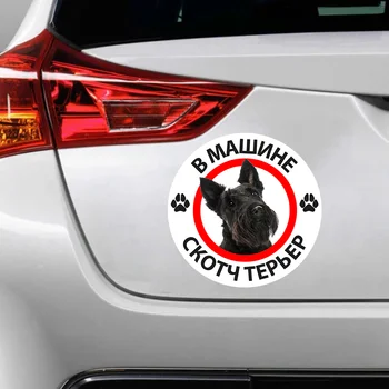 B0213 # Kendinden yapışkanlı Çıkartması Scotch Terrier Araba Araba Sticker Su Geçirmez Otomatik Dekorları Tampon Arka Cam
