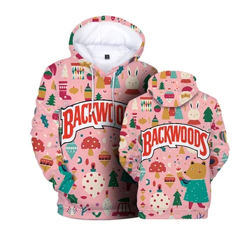 Backwoods noel hediyesi Elf Baskı Hoodies 2022 Sonbahar Kış Tişörtü Erkekler Kadınlar Kazak Streetwear Casual Boy Unisex