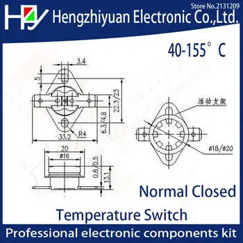 Bimetal termostat KSD301 250V 10A Normal Kapalı Açık Sıcaklık Anahtarı Termal Kontrol 75C 85C 95C 105C 125C 135C 145C Derece