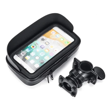 Bisiklet Motosiklet Dikiz Aynası Cep telefonu tutucu Çanta iPhone Samsung Huawei İçin GPS Su Geçirmez Bisiklet Gidon Çantası Montaj