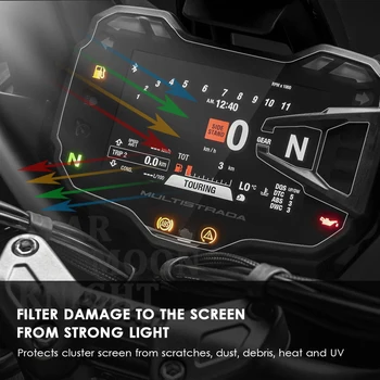 DUCATİ Multistrada 950 için 1200 1200 S 1260 S-2018 Motosiklet Scratch Küme Ekran Pano Koruma Enstrüman Filmi
