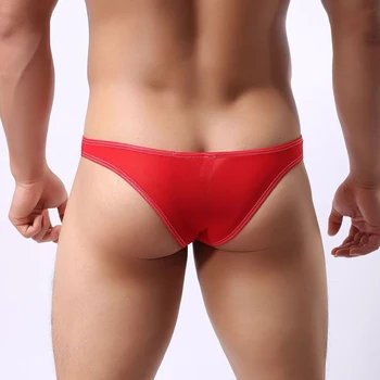 Erkek Seksi Mesh See Through Külot Kılıfı Külot Bikini İç Çamaşırı Eşcinsel İç Çamaşırı Uzun Bulge Kılıfı G-string Tanga