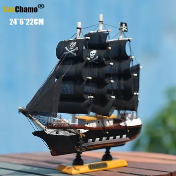 Ev Dekorasyon Akdeniz Tarzı Karayip Korsan Siyah İnci Gemi Modeli doğum günü hediyesi Masa Süsleme A01 Oturma Odası Dekor