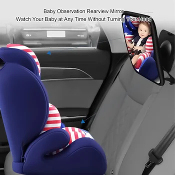Evrensel Araba Arka Koltuk bebek aynası 360 Derece Dönebilen Ayarlanabilir Çocuk Çocuk Güvenliği Monitör Ayna Araba İç Aksesuarları