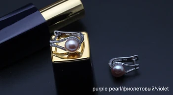 Gerçek Doğal tatlısu Klip inci küpeler kadınlar için 925 ayar gümüş Güzel Takı