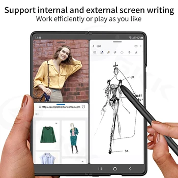 GKK Kapasitif Kalem Samsung Galaxy Z Kat 4 3 2 Alüminyum alaşımlı Kalem El Yazısı Silikon Kalem Ucu Galaxy Z Fold4 3 2 Kalem