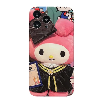Hello Kitty Benim Melodi Telefon Kılıfı için İphone 11 12 Pro 13 Pro Max 8 Artı Xs Xr Xs Max 7 8 6 Karikatür Anti-Fall silikon Kılıf Hediye