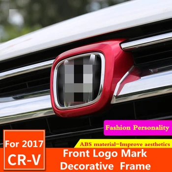 Honda CRV için CR - V 2017 2018 Ön logo dekoratif çerçeve işareti Izgara Etrafında Surround Kapak trim ABS Dış modifikasyonu
