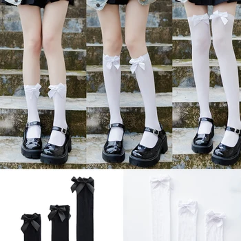 Japon Tiki Tarzı Ultra İnce Prenses Çorap Streetwear Kızlar Tatlı Harajuku Lolita Cam Çorap Uyluk Yüksek Çorap