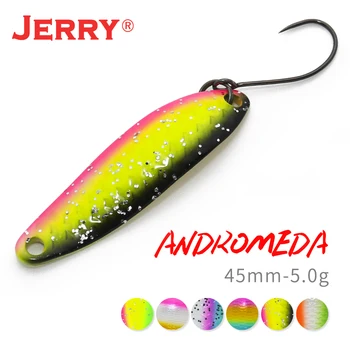 Jerry Andromeda Mikro Alabalık Metal Kaşık İplik Cazibesi 5g Yapay Glitter Döküm Talling Sert Lures Göl Akışı Nehir Yem