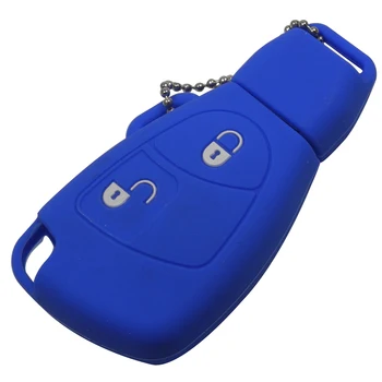 Jingyuqin 2 Düğmeler Yeni Uzaktan Araba Anahtarı Fob silikon kutu örtüsü Koruyucu Mercedes Benz B C E ML S CLK CL Araba-Styling