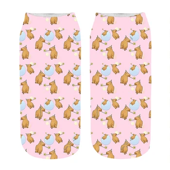 Kadın çorap kawaii Komik Kapibara Parti Baskılı Çorap Kadın harajuku Mutlu Yenilik Rahat sevimli kız hediye Çorap kadınlar için