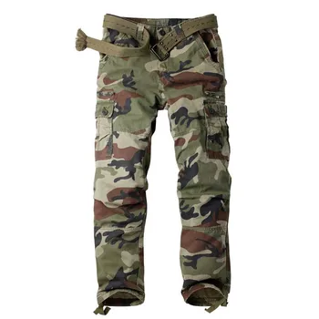 Kamuflajlı kargo Pantolon Erkekler Rahat Askeri Pantolon Büyük cep Pamuk Açık Joggers Pantolon Artı Boyutu Erkek Giysileri