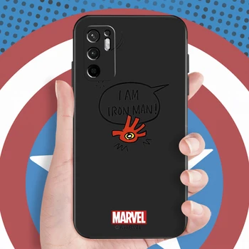 Karikatür Marvel Avengers telefon kılıfı Xiaomi Redmi İçin Not 11 11T 11S 10 10S 10T 9 9S Pro 5G Redmi 10 9 9T 9A 9C Sıvı Silikon