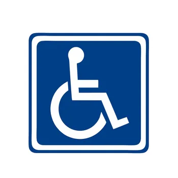 Komik Engelli İşareti Engelli KK Çıkartması Kapak Çizikler Araba Sticker Pvc 13CM X 13CM