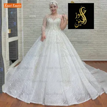Köpüklü Beyaz Gelinlik 2023 Tatlı Prenses O-boyun gelin kıyafeti Vintage A-Line Aplikler Vestido De Novia Kadınlar İçin