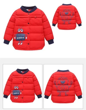 Kış Çocuk Mont Erkek Kız Aşağı Pamuk Ceketler 2021 Yeni Moda Karikatür Hırka Rüzgar Geçirmez Ceket 2-10y Sıcak Çocuk Giyim