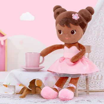 Lazada Bebek Doldurulmuş Oyuncaklar Bebek Kız Hediyeler peluş oyuncaklar Yürümeye Başlayan Bez Bebek Büyülü Prenses Afrikalı - amerikalı oyuncak bebek Ragdoll Kızlar için