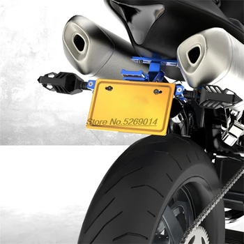 LED CNC Alüminyum Motosiklet Lisans Kayıt el tutamağı kapağı Honda Varadero İçin Xl1000 Suzuki Burgman 400 Siyah Plastik Gsx
