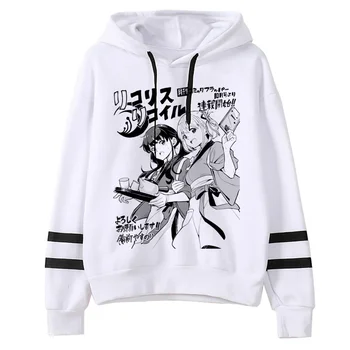 Lycorıs geri tepme hoodies erkek anime y2k estetik erkek hoodies baskılı